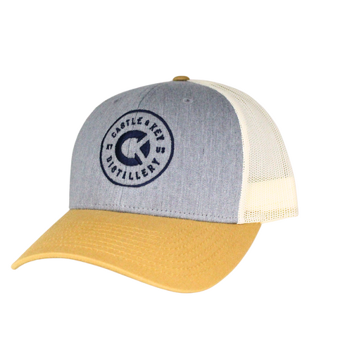Castle & Key Circle Logo TriColor Mesh Back Hat