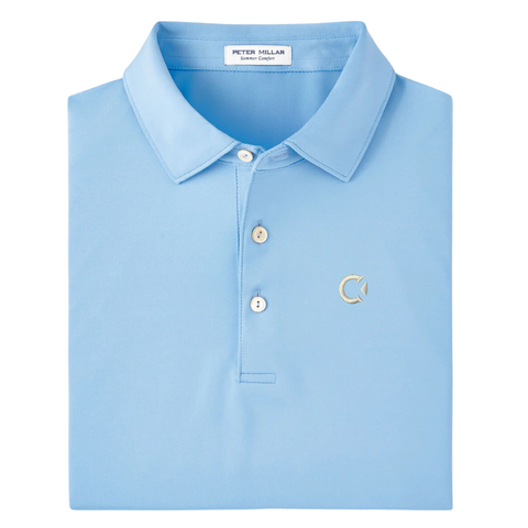 Peter Millar Cottage Blue Performance Jersey Polo