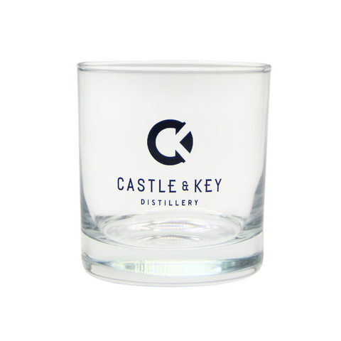 logo rocks glass