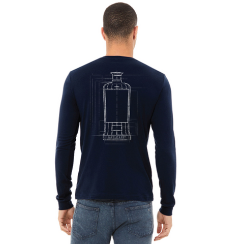 Bottle Blueprint Long Sleeve Tee