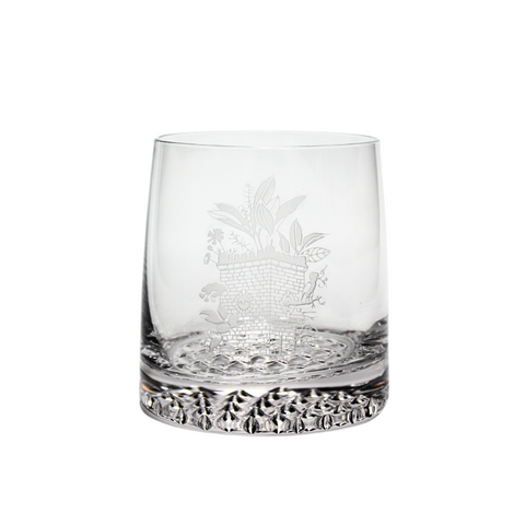 sterling cut logo rocks glass