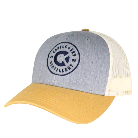 Castle & Key Circle Logo TriColor Mesh Back Hat