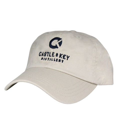 Castle & Key Logo Twill Hat - Stone