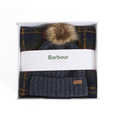 Barbour Saltburn Beanie & Tartan Gift Set